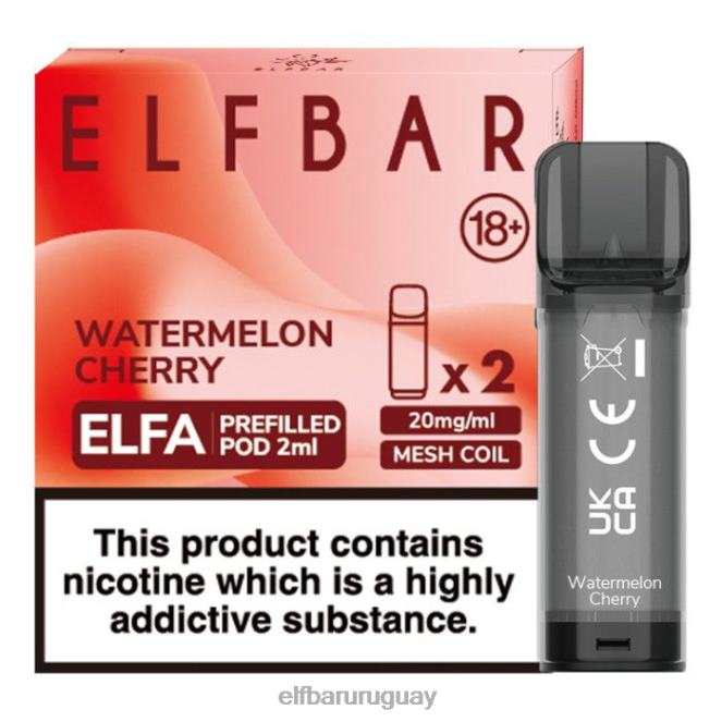 cápsula precargada elfbar elfa - 2 ml - 20 mg (paquete de 2) cereza sandia TH4FV121