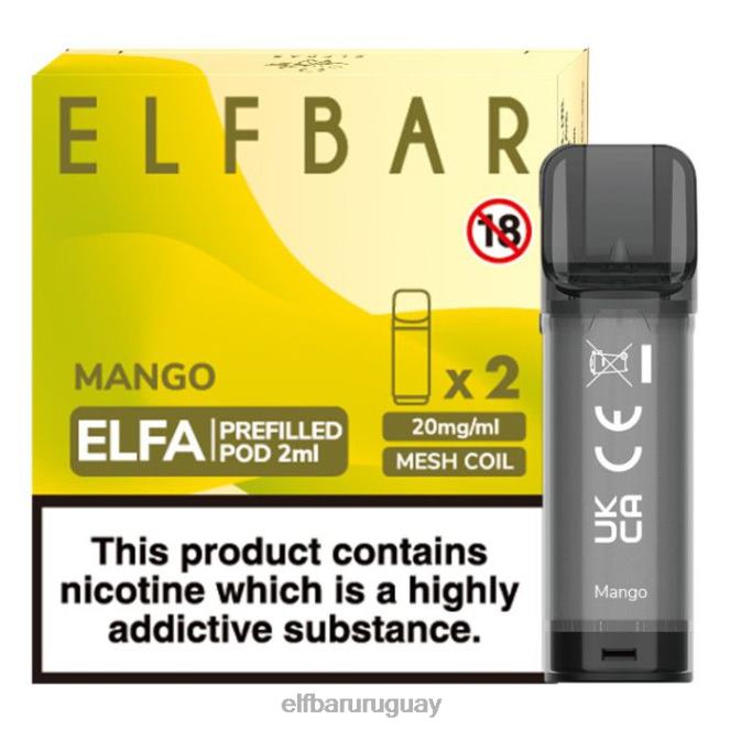 cápsula precargada elfbar elfa - 2 ml - 20 mg (paquete de 2) mango TH4FV118