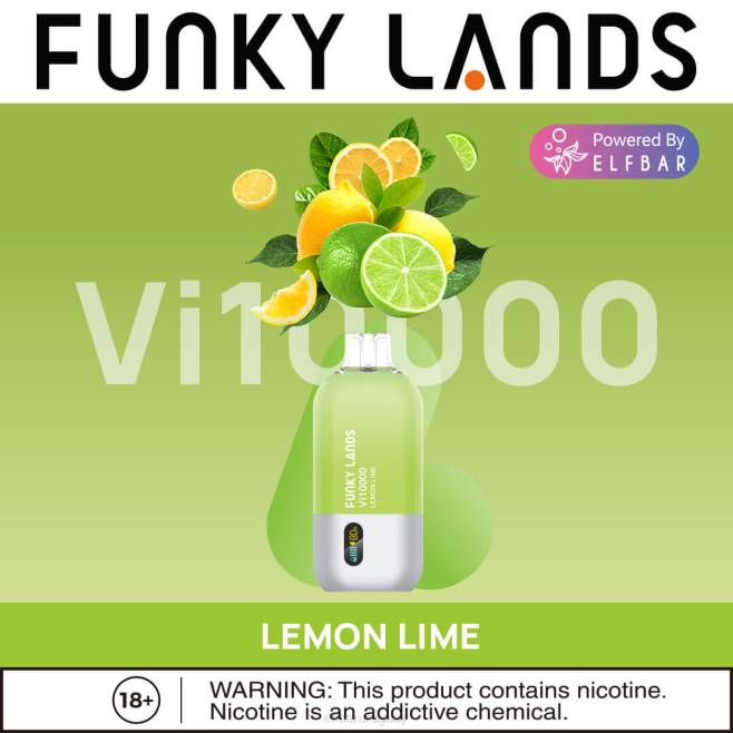ELFBAR Funky Lands desechables vape vi10000 bocanadas Lima Limon VHPV164