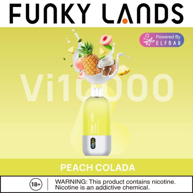 ELFBAR Funky Lands desechables vape vi10000 bocanadas colada de durazno VHPV162