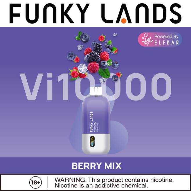 ELFBAR Funky Lands desechables vape vi10000 bocanadas mezcla de bayas VHPV159