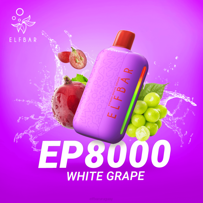 ELFBAR vape desechable nuevos soplos ep8000 uva blanca VHPV73